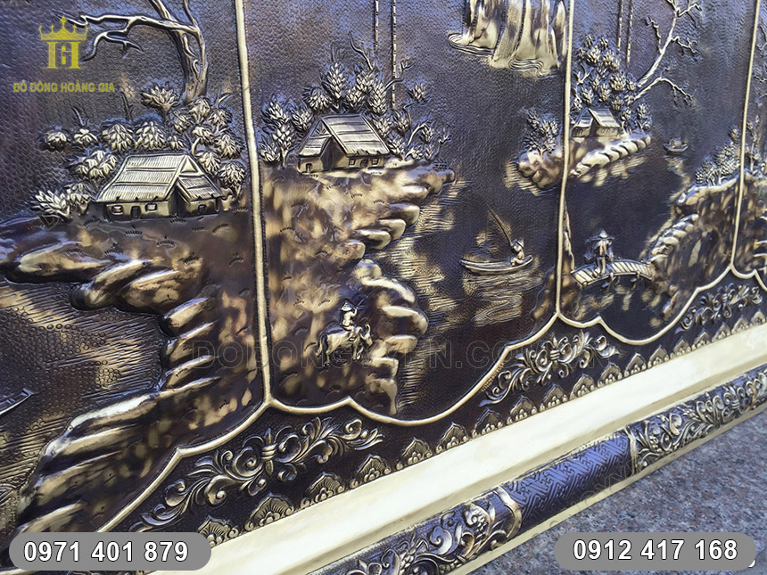 tranh tứ qu&yacute; chữ thư ph&aacute;p